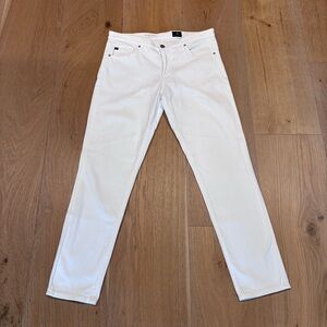 Women’s AG Cigarette Ankle White Jeans | 30 | EUC | Classic | Preppy | Resort